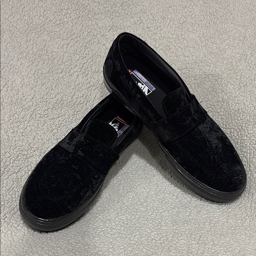 Men's Black Velvet Shoes